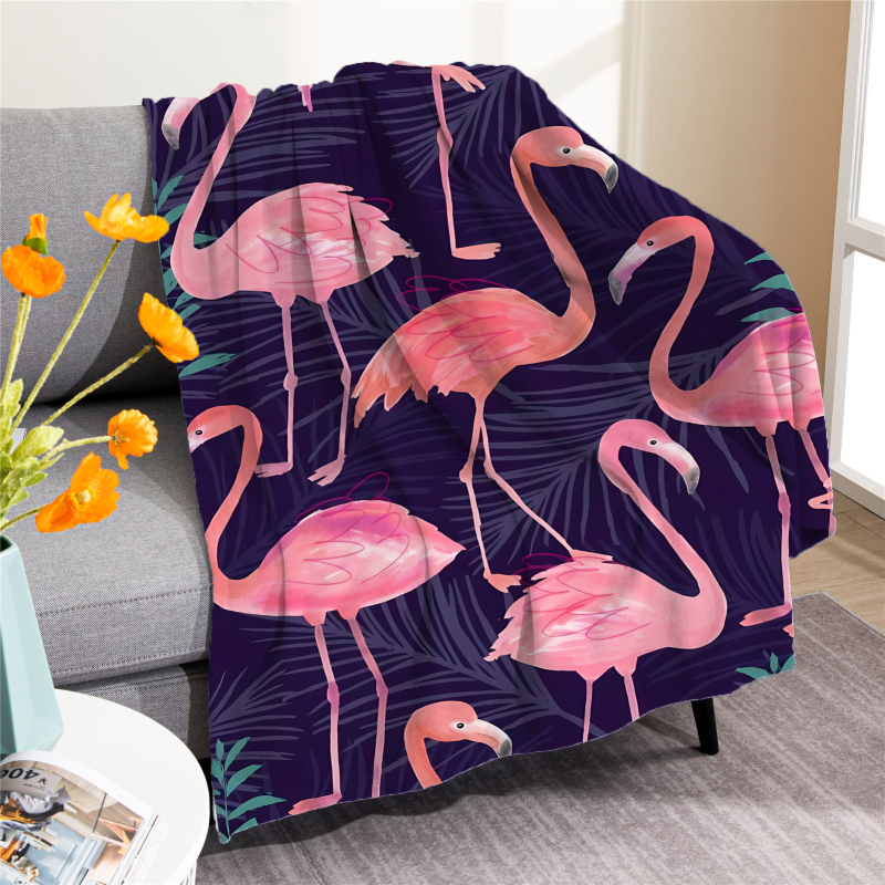 Piiriülene roosa flamingo tekk digitaaltrükiga kliimaseadmega tekk Amazon Nap tekk flanelltekkide hulgimüük