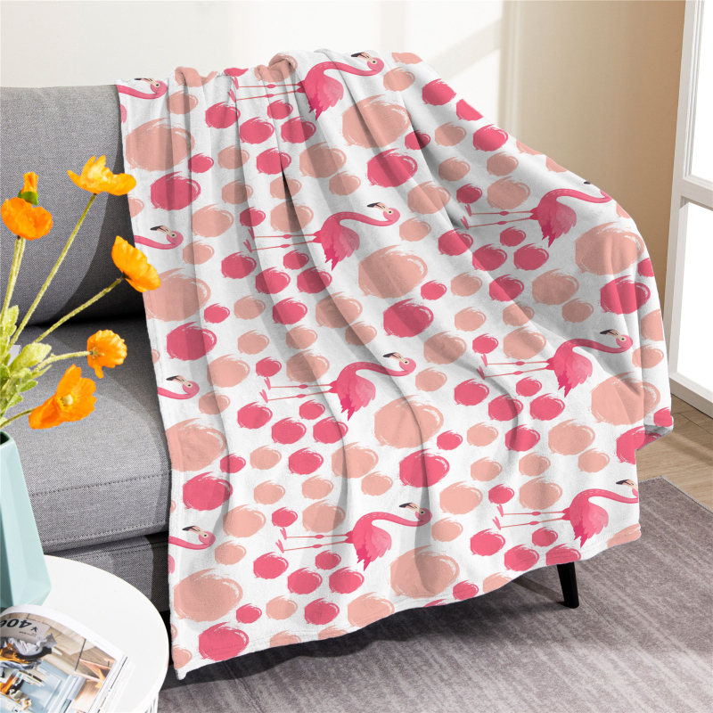 Piiriülene roosa flamingo tekk digitaaltrükiga kliimaseadmega tekk Amazon Nap tekk flanelltekkide hulgimüük