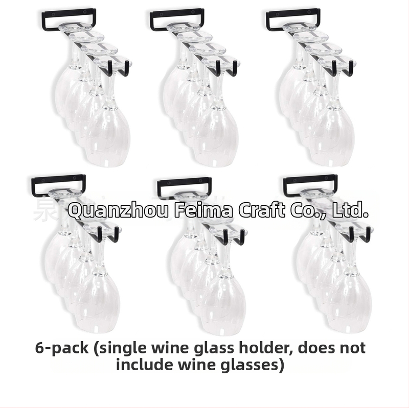 Amazoni piiriülene majapidamises kasutatav punase veini tassi rippuv topsihoidja, lihtne ümberpööratud rippuv pokaal, üherealine veinitopsihoidja, veinitopsihoidja