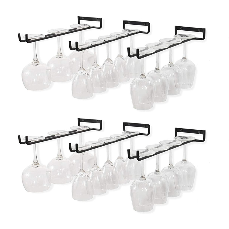 Amazoni piiriülene majapidamises kasutatav punase veini tassi rippuv topsihoidja, lihtne ümberpööratud rippuv pokaal, üherealine veinitopsihoidja, veinitopsihoidja