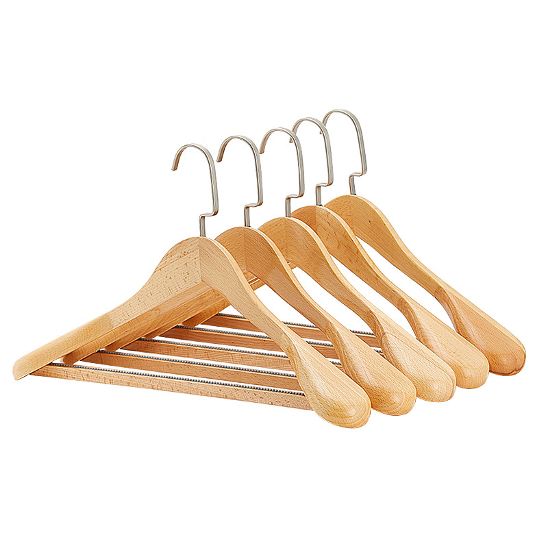 93 Закачалка за домашен костюм, безшевна, с широки рамене, кашмирена дървена закачалка за дрехи за магазин за дрехи