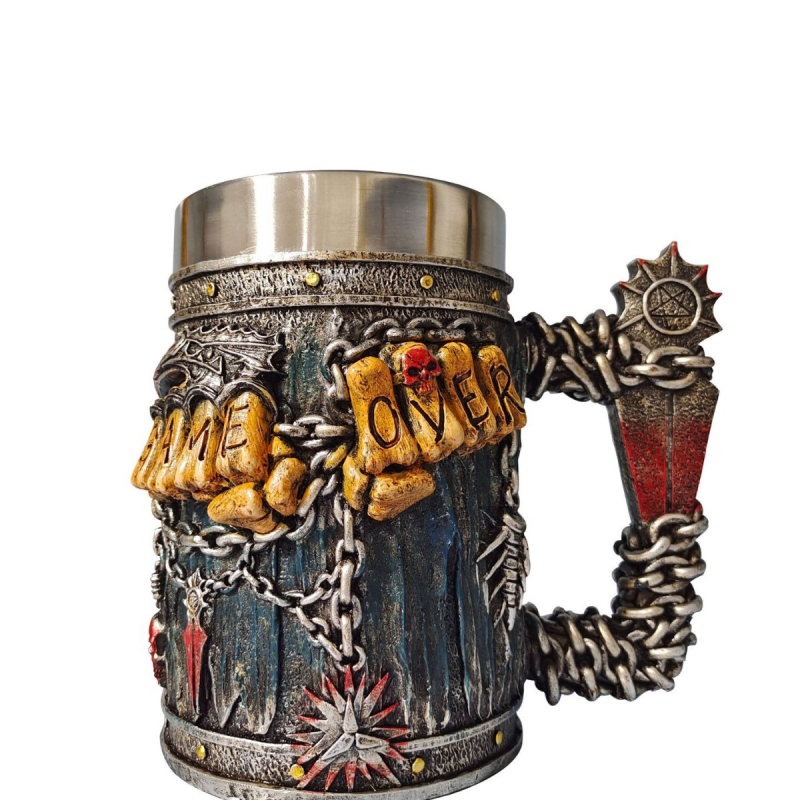 Pārrobežu grupas galvaskauss Vīna glāze Alus krūze Spēle pāri Kauss Spēle pāri Radoša krūzes dekorācija