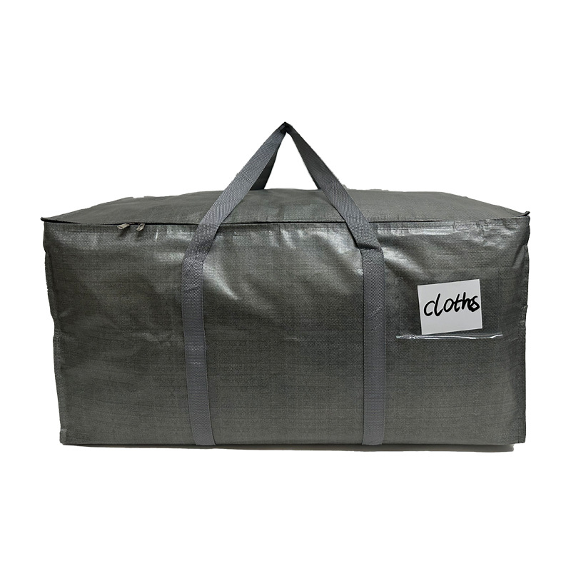 În stoc, geantă de mutat transparentă din PP țesută, impermeabilă, din plastic, pentru depozitare, geantă de ambalare, geantă de mare capacitate, geantă de ambalare