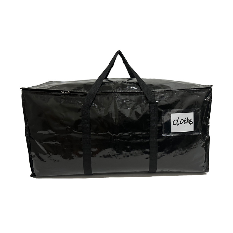 În stoc, geantă de mutat transparentă din PP țesută, impermeabilă, din plastic, pentru depozitare, geantă de ambalare, geantă de mare capacitate, geantă de ambalare