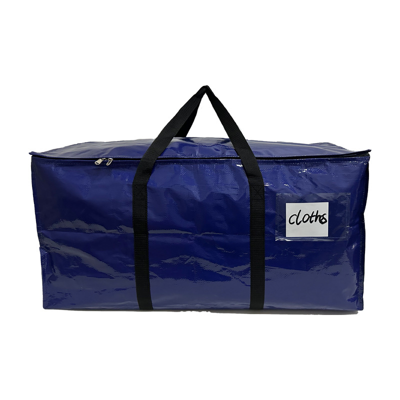 În stoc, geantă de mutat transparentă din PP țesută, impermeabilă, din plastic, pentru depozitare, geantă de ambalare, geantă de mare capacitate, geantă de ambalare