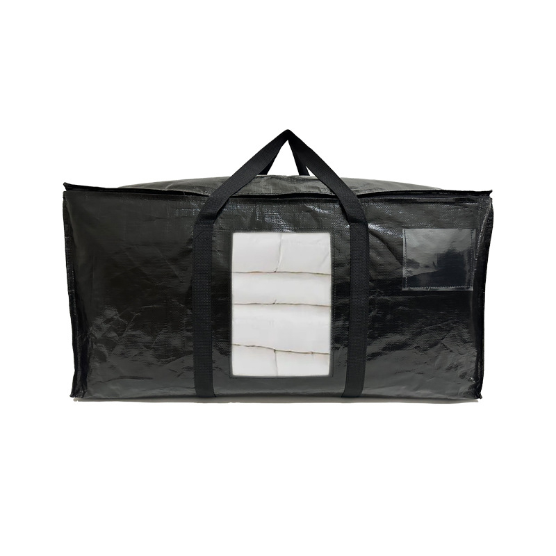 În stoc, geantă de mutat transparentă din PP țesută, impermeabilă, din plastic, pentru depozitare, geantă de ambalare, geantă de mare capacitate, geantă de ambalare