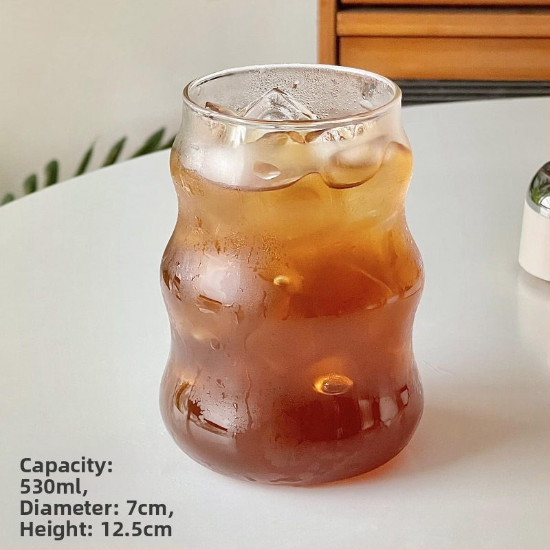 Kõrge boorsilikaatklaasist ühekihiline tass Lihtne paksendatud kõrge temperatuuriga mahlapiima tass Läbipaistev majapidamises kasutatav kõrge värviväärtusega klaas