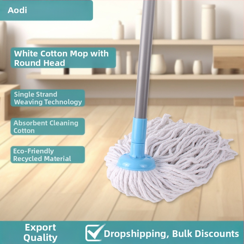 Ausztrál poliészter kézzel mosható nedves és száraz pamut felmosórongy háztartási kerek fejű nedvszívó felmosórongy fa padlófelmosó régimódi felmosórongy