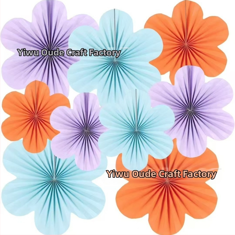 Uus seinalill paberventilaator lillekaunistused sünnipäevapeo akna taust seinakaunistus paberventilaatori rippuv kaunistus