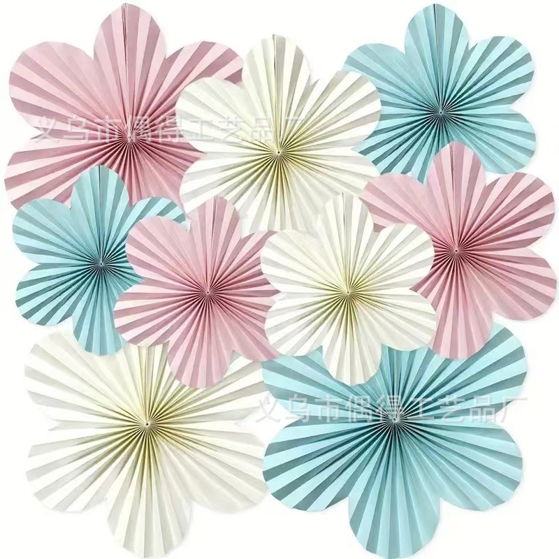 Uus seinalill paberventilaator lillekaunistused sünnipäevapeo akna taust seinakaunistus paberventilaatori rippuv kaunistus