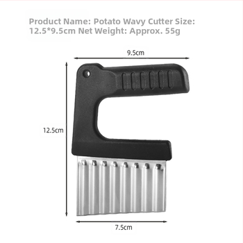 Nerūdijančio plieno bulvių pjaustyklė bulvėms Bangų pjaustytuvas virtuvės makaronų pjaustytuvas kūrybingas bulvių bulvyčių pjaustytuvas