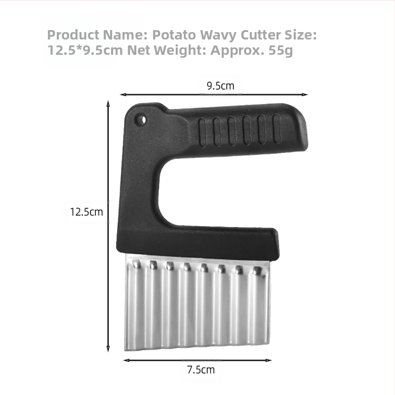 Резачка за картофи от неръждаема стомана, вълнообразна резачка за кухненски юфка, креативна резачка за картофи и пържени картофи