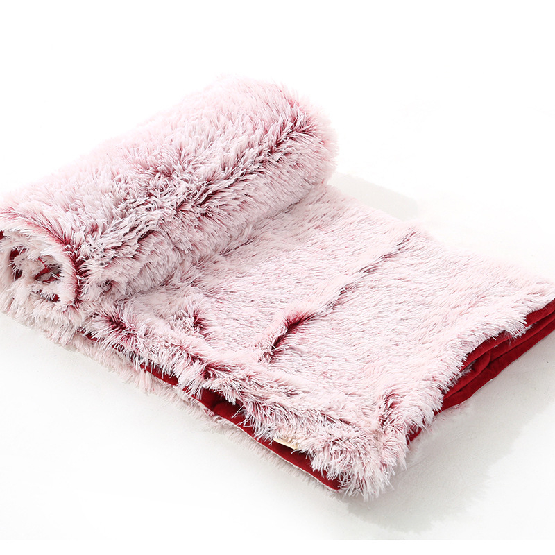 Tekk plush topelttekk kristallsametist vabaajatekk tehasetekk hulgimüük kahevärviline väike tekk põlvkond