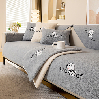 Плътна цветна възглавница за диван, универсална, всички сезони 2024, семпла, модерна, плюшена, неплъзгаща се, прахоустойчива, устойчива на драскотини от котка, калъфка за диван, кърпа