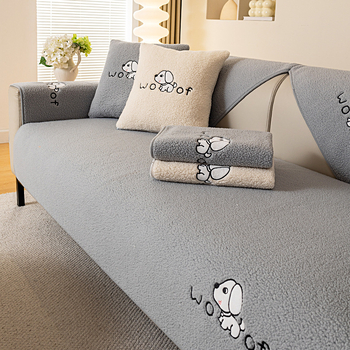 Плътна цветна възглавница за диван, универсална, всички сезони 2024, семпла, модерна, плюшена, неплъзгаща се, прахоустойчива, устойчива на драскотини от котка, калъфка за диван, кърпа