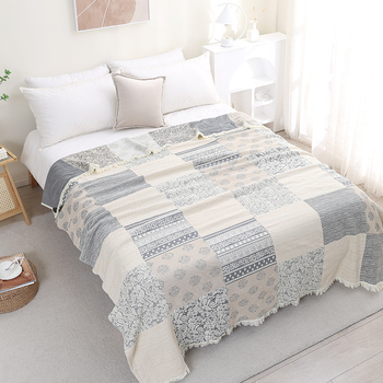 Medvilninis marlės rankšluostis su kutais Vienvietis Dvivietis Apklotas su oro kondicionieriumi Medvilninis sofos rankšluostis Keturių metų laikų laisvalaikio apklotas