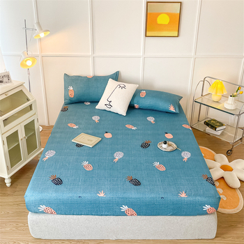 Nahasõbralik lihvimistrükk ühes tükis voodimüts lihtne üliõpilaskodu ühe toote voodikate madratsikaitse komplekt kolmeosaline hulgimüük