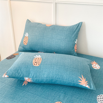 Nahasõbralik lihvimistrükk ühes tükis voodimüts lihtne üliõpilaskodu ühe toote voodikate madratsikaitse komplekt kolmeosaline hulgimüük