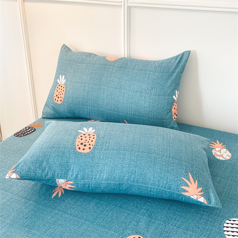 Nahasõbralik lihvimistrükk ühes tükis voodimüts lihtne üliõpilaskodu ühe toote voodikate madratsikaitse komplekt kolmeosaline hulgimüük