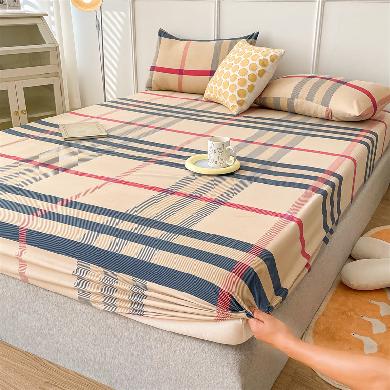 Nahasõbralik lihvimistrükk ühes tükis voodimüts lihtne üliõpilaskodu ühe toote voodikate madratsikaitse komplekt kolmeosaline hulgimüük