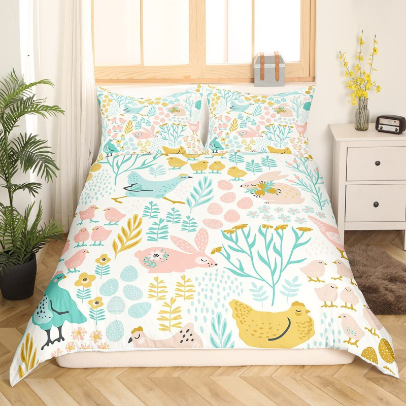 Tarpvalstybinis kačių gėlių rašto patalynės kostiumas, kvėpuojantis ir patogus miegamojo kambario dekoravimas „Amazon“