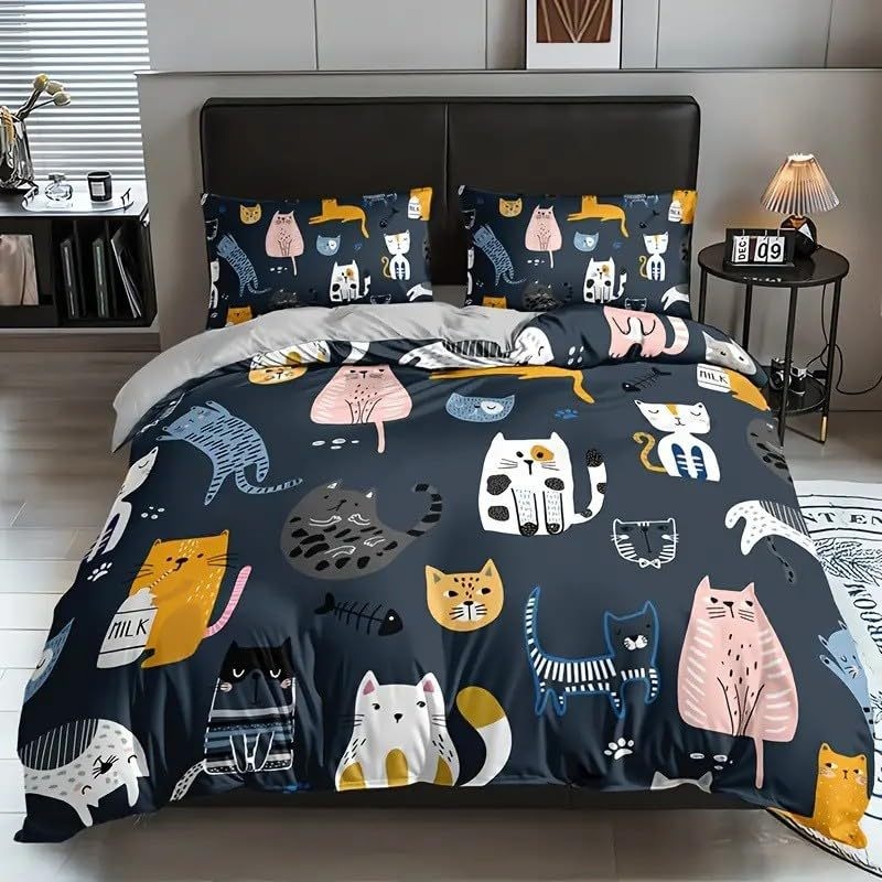 Tarpvalstybinis kačių gėlių rašto patalynės kostiumas, kvėpuojantis ir patogus miegamojo kambario dekoravimas „Amazon“