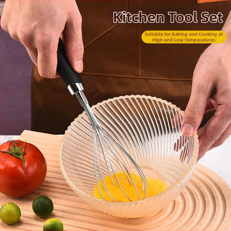 Комплект от 7 кухненски джаджи от неръждаема стомана, отварачка за торти, отварачка за бутилки, бъркалка за яйца, ренде за пъпеш, лъжица за сладолед с настърган джинджифил.