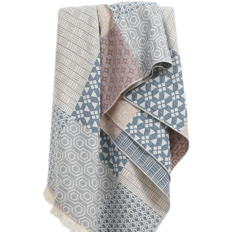 Šešių sluoksnių grynos medvilnės marlės rankšluosčių antklodė Grynos medvilnės vasarinė vėsi antklodė Dviguba antklodė Viengulė vasarinė snukučio antklodė