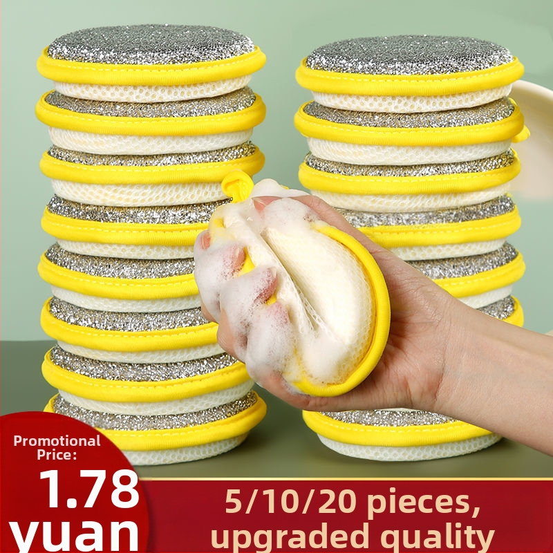 Õlita pesukausid, pesukäsnad küürimispadjaga, kööginõudepesupann ei kahjusta panni, paksendatud kahepoolsed nõudepesukäsnad