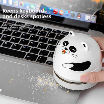 Mini stalinis dulkių siurblys mažas rankinis elektrinis šiukšlių dulkių siurblys studentams mielas gyvūnų valiklis