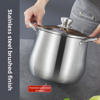 Nerūdijančio plieno sriubos puodas dvigubo dugno lankinis troškinys puodas sutirštintas aukštas sriubos puodas, tiesiogiai tiekiamas iš gamyklos, didelės talpos nerūdijančio plieno dovanų puodas