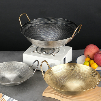 Gamyklinis tiesioginis partijos nelimpantis sutirštintas nerūdijančio plieno korio struktūros mažas karštas puodas sausas puodas namų apyvokos restoranas komercinis puodas baras Ding