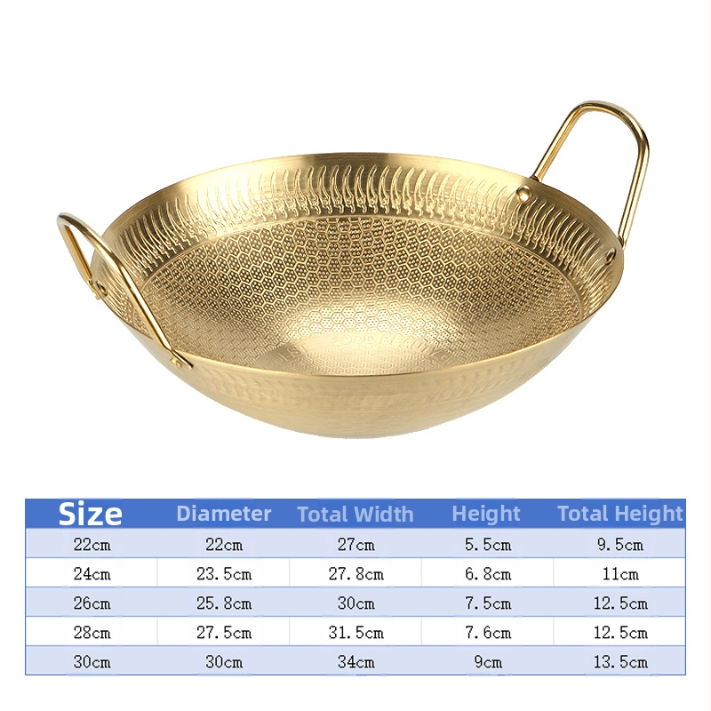 Gamyklinis tiesioginis partijos nelimpantis sutirštintas nerūdijančio plieno korio struktūros mažas karštas puodas sausas puodas namų apyvokos restoranas komercinis puodas baras Ding