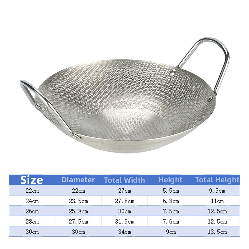 Gamyklinis tiesioginis partijos nelimpantis sutirštintas nerūdijančio plieno korio struktūros mažas karštas puodas sausas puodas namų apyvokos restoranas komercinis puodas baras Ding