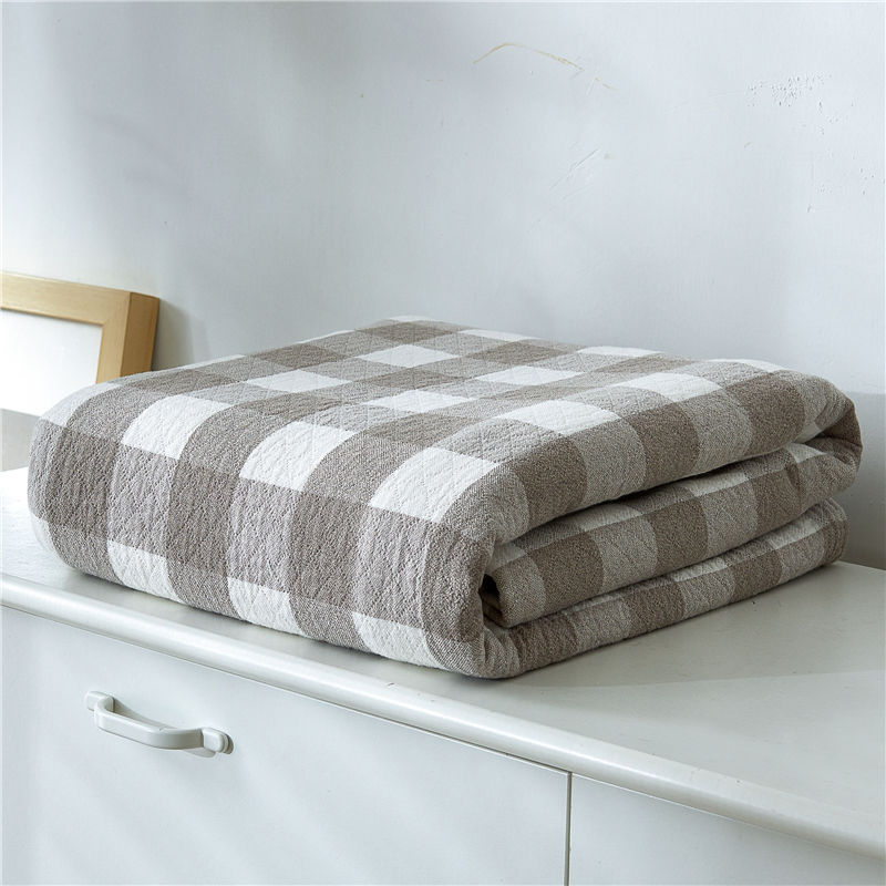 Grynos medvilnės marlės rankšluosčių antklodė, vasarinė plona trijų sluoksnių medvilninė vasarinė vėsi antklodė, oro kondicionieriaus antklodė, viengulė ir dvigulė paklodė suaugusiesiems