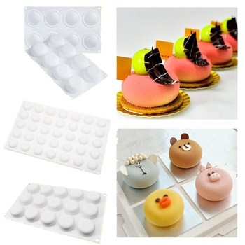 35-osaline väike lame ümmargune sisemine vahukoogivorm ümmargune võileiva silikoonvorm väike trummelkile magustoidu fondantküpsetusvorm