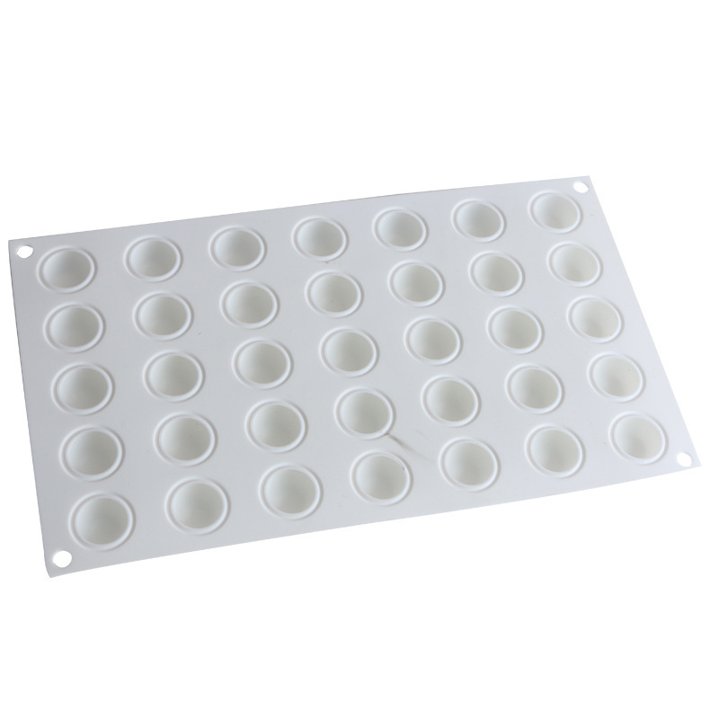 35-osaline väike lame ümmargune sisemine vahukoogivorm ümmargune võileiva silikoonvorm väike trummelkile magustoidu fondantküpsetusvorm