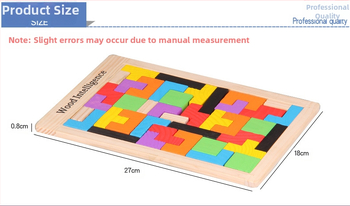 „Senteng Kidsren“ edukaciniai perkamiausi „Tetris“ intelektualūs statybiniai blokeliai, dėlionės, žaislai iš pušies medienos