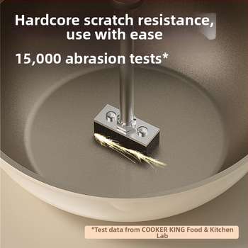 Cooker King Wok-nakkumatu pann toiduvalmistamiseks ja õli kogumiseks, kerge majapidamispann, universaalne, kerge, lameda põhjaga, süvendatud titaanist mittenakkuva panniga