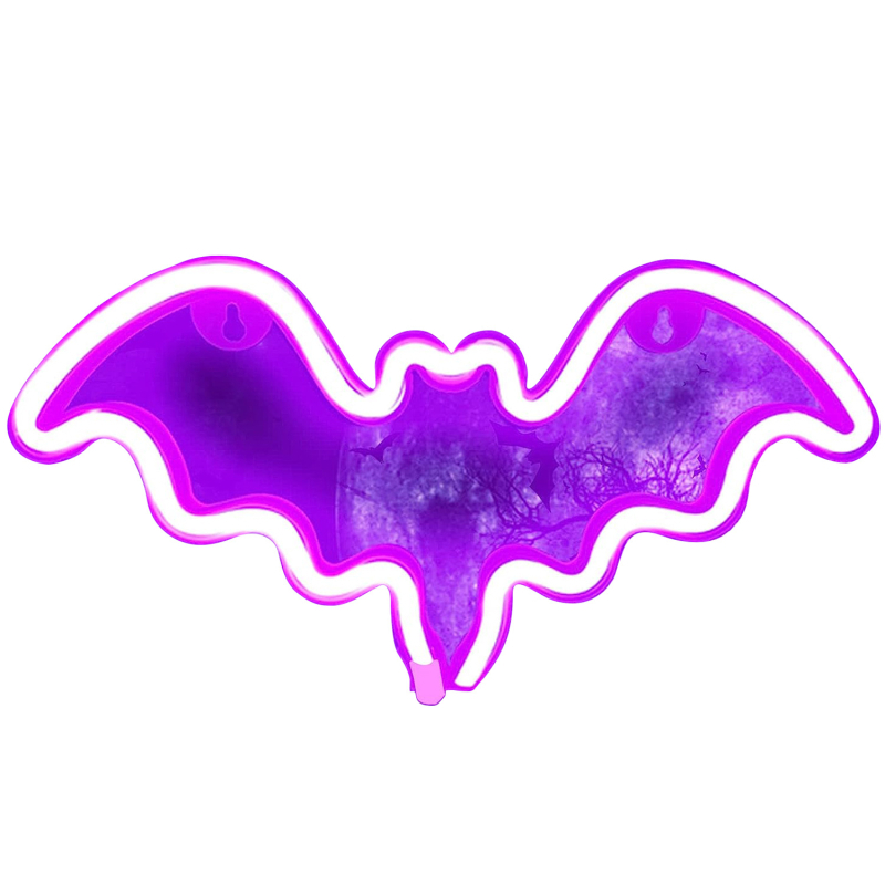 LED šikšnosparnių neoninė šviesa miegamojo šviesa baras klubas vakarėlis Helovinas šventinė atmosfera dekoratyvinė šviesa stilizuojanti šviesa