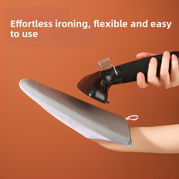 Σιδερένια σιδερώστρα χειρός Μίνι αντι-εγκαύματα Σιδερένια σιδερώστρα ρούχων για το σπίτι Σιδερένια σιδερώστρα Κρεμαστή μηχανή σιδερώματος Σφουγγάρι Γάντια μόνωσης