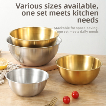 Nerūdijančio plieno korėjietiškas salotų dubens kiaušinių dubuo su mastelio kepimo ir dubens buitinio maisto gaminimo dubeniu šalto maišymo dubeniu šaltų makaronų dubenėlis