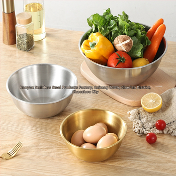 Nerūdijančio plieno korėjietiškas salotų dubens kiaušinių dubuo su mastelio kepimo ir dubens buitinio maisto gaminimo dubeniu šalto maišymo dubeniu šaltų makaronų dubenėlis