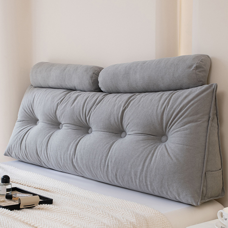 Didelė, aukštos klasės pagalvėlė prie lovos, minkštas „Tatami“ juosmens atramos pagalvėlė, trikampė sofos atlošas su apsauga nuo susidūrimo, kaklo apsauga, nuimama ir plaunama.