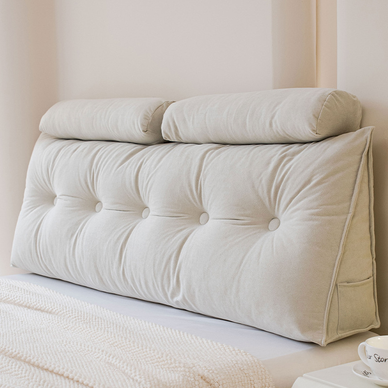 Didelė, aukštos klasės pagalvėlė prie lovos, minkštas „Tatami“ juosmens atramos pagalvėlė, trikampė sofos atlošas su apsauga nuo susidūrimo, kaklo apsauga, nuimama ir plaunama.