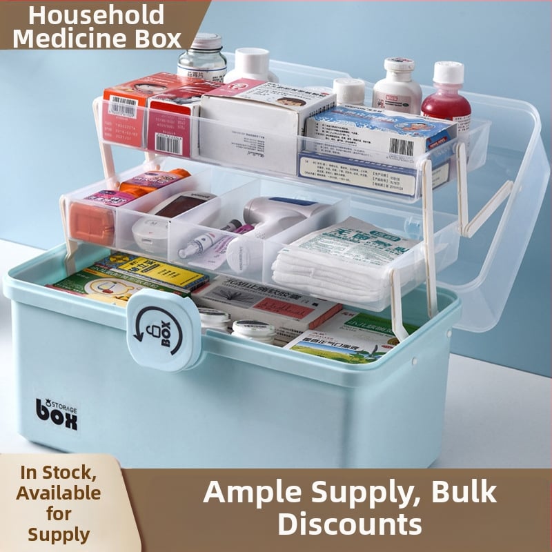 Majapidamises kasutatav suure mahutavusega mitmekihiline ravimikarp, täielik komplekt erakorralise meditsiiniabi meditsiiniliseks hoiustamiseks, väike ravimikarp, ravimikarp perepakend