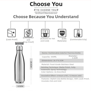 304 nerūdijančio plieno kolos butelis termosas didelės talpos sportinis virdulys automobilio puodelis reklaminė dovanų vandens puodelis didmeninė prekyba