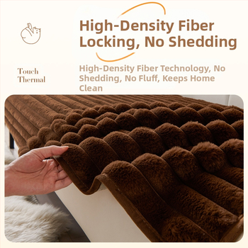 Нов луксозен модерен калъф за диван, удебелен плюшен калъф за възглавница, универсален неплъзгащ се кожен калъф за диван "Четири сезона"