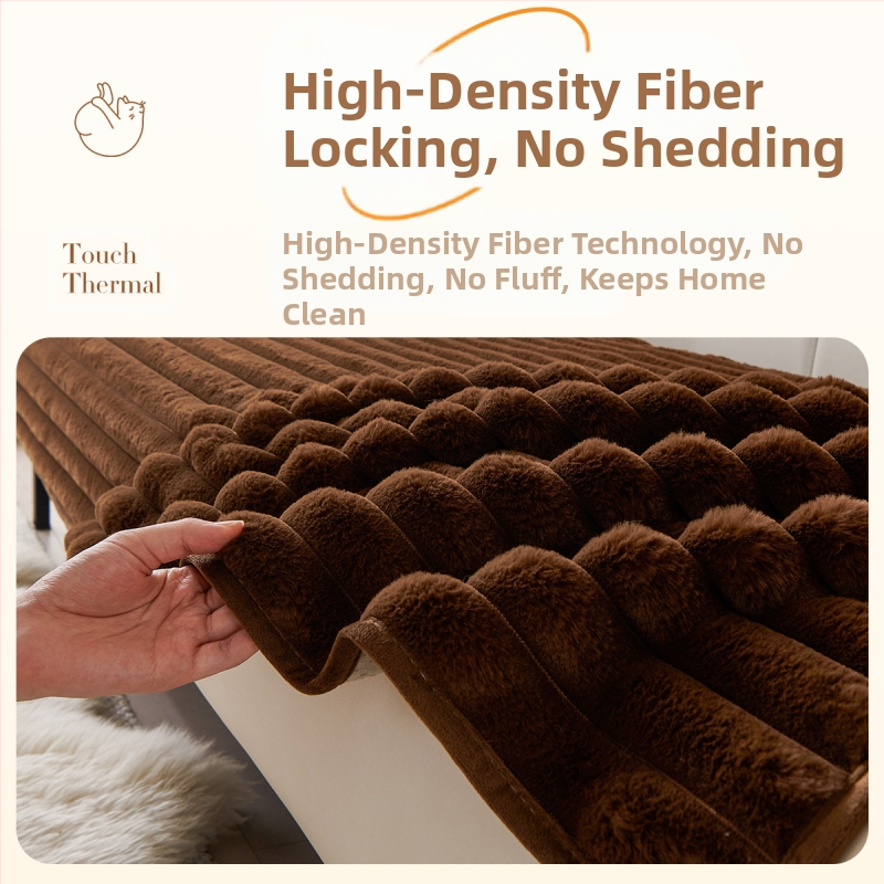 Нов луксозен модерен калъф за диван, удебелен плюшен калъф за възглавница, универсален неплъзгащ се кожен калъф за диван "Четири сезона"