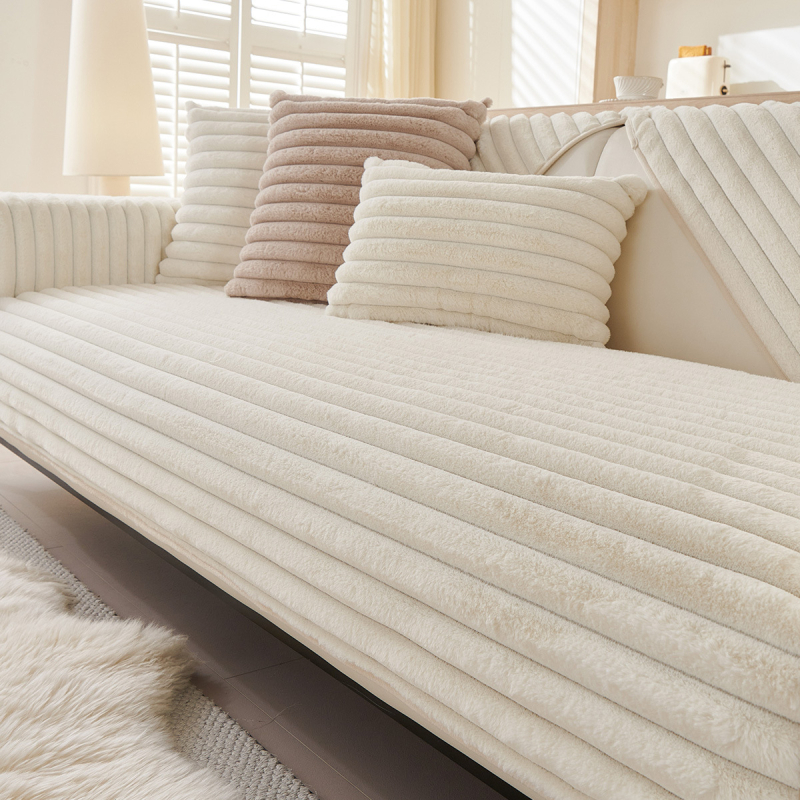 Нов луксозен модерен калъф за диван, удебелен плюшен калъф за възглавница, универсален неплъзгащ се кожен калъф за диван "Четири сезона"